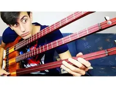 Custom-Built Triple Neck 'Davie504-3-2-1' Bass by Krappy Guitars
