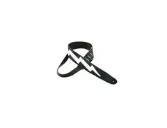 Perri's 2.5" Italian Leather Guitar Strap With Lightning Bolt