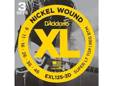 D'Addario EXL125-3D, Super Light Top/Regular Bottom, 9-46