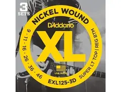 D'Addario EXL125-3D, Super Light Top/Regular Bottom, 9-46