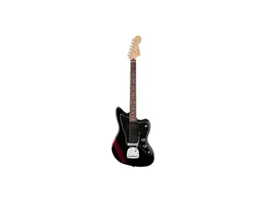 Fender Special Edition Blacktop HH Jazzmaster Black With Candy Red Stripe
