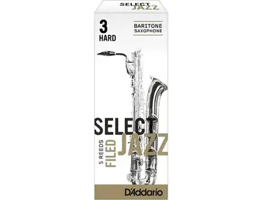 D'Addario RSF05BSX3H Select Jazz Baritone Saxophone Reeds - Filed - 3 Hard