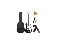 ammoon Solid Wood Electric Bass Guitar PB Style Basswood Body Rosewood Fingerboard with Gig Bag Strap Cable Pickups main image