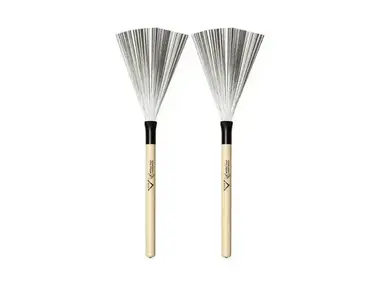 VATER BRUSH WOOD HANDLE - Drum Sticks