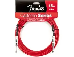 Fender 15' California Instrument Cable Candy Apple Red main image