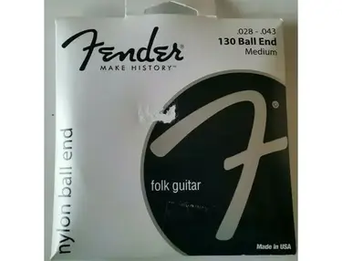 Fender 130 Nylon Ball End Folk Acoustic Guitar Strings Set - MEDIUM 28-43