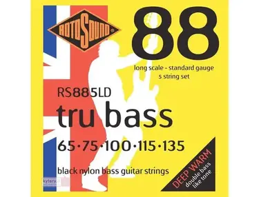 Rotosound Tru Bass RS885LD Black Nylon Bass Strings (65-135)
