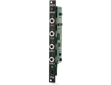 2HP MIDI Eurorack MIDI to CV/Gate Module - Black