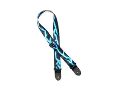 perris leathers polyester guitar strap (blue lightning bolt) main image