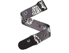 Planet Waves 2-Inch Woven Guitar Straps, Sugar Skulls - Black main image