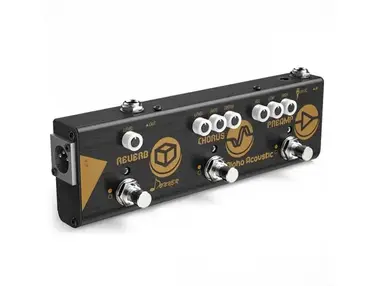 Donner Multi Effect Pedal Chain Alpha Acoustic 3 Guitar Effect Modes Acoustic Preamp, Chorus and Hall Reverb