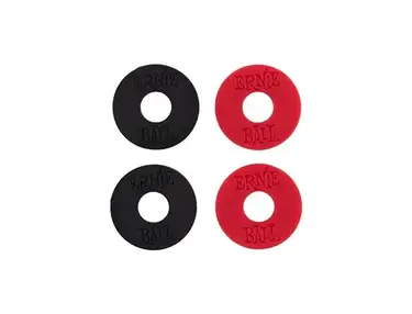 Ernie Ball Rubber Strap Blocks (Black + Red)