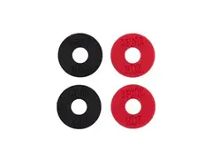 Ernie Ball Rubber Strap Blocks (Black + Red)