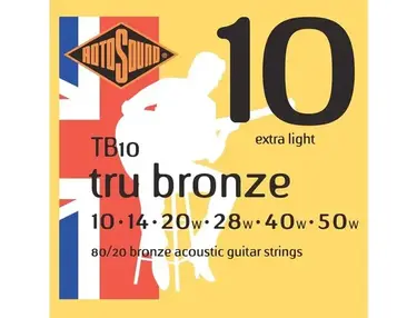Rotosound TB10 Tru Bronze Acoustic Guitar Strings (10-50)