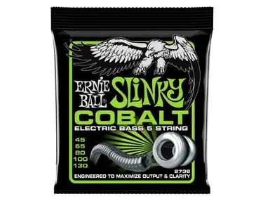 Ernie Ball Regular Slinky Cobalt 5-String Bass Strings (45-130)