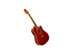 Kona Dreadnought Cutaway Acoustic/Electric Guitar - Red main image