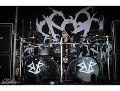 DW double bass drum set satin black