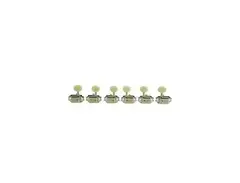 Kluson Vintage 3+3 Oval White Button Nickel Tuners