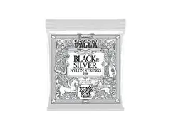 Ernie Ball 2406 Ernesto Palla Black and Silver Nylon Classical Guitar Strings