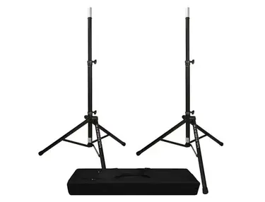 Ultimate Support TS-80B Speaker Stand Pair + Dual Speaker Stand Bag