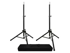 Ultimate Support TS-80B Speaker Stand Pair + Dual Speaker Stand Bag main image