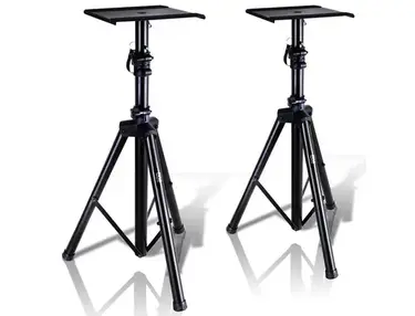 Pyle Dual Studio Monitor Speaker Stand Mounts (Universal Device Stands)