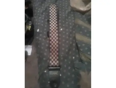 LEVY'S Black and White Checker Guitar Strap