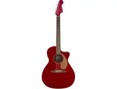 Fender Malibu California Series Acoustic Guitar (Red Sparkle)