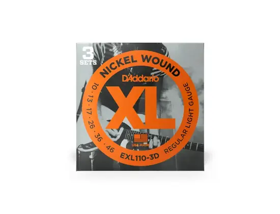 D'Addario EXL110-3D Nickel Wound 10-46 Electric Guitar Strings