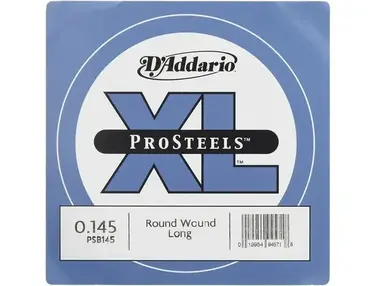 D'Addario PSB145 ProSteels Bass Guitar Single String, Long Scale, .145