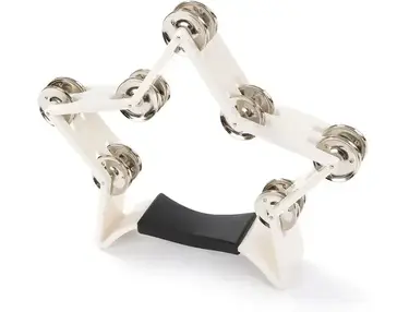 Percussion Plus Star Tambourine - White