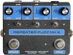 Reuss RF-03 Repeater Fuzz mk III is a newer version of Reuss RF-01 Repeater Fuzz