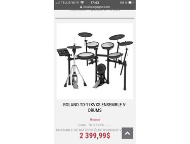 Roland V-Drums TD-07 KVX Electronic Drum Kit « Batterie électronique