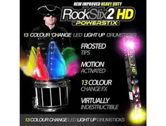 Rockstix 2 Pro Colour Changing LED Light Up Drum Sticks main image
