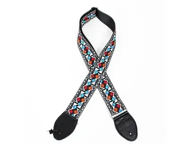 souldier guitar strap clapton white black / vintage style woven ace jimi hendrix