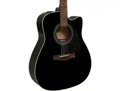 Yamaha FX335C Dreadnought Acoustic-Electric Guitar Black main image