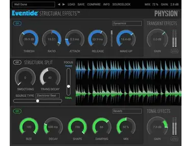 Eventide Physion Transient Tonal Audio Splitter Plugin