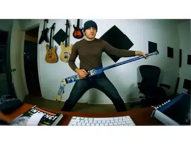 custom made hockey stick guitar
