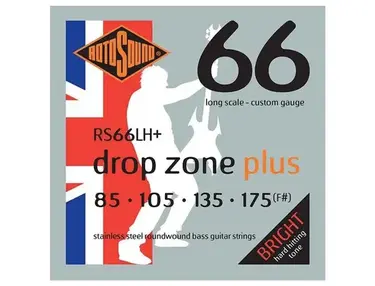 Rotosound RS66LH+ Drop Zone Plus Stainless Steel Bass Strings (85-175)