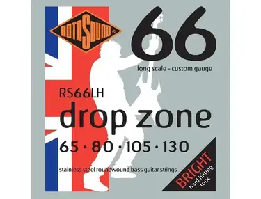 Rotosound RS66LH Drop Zone Stainless Steel Bass Strings (65-130)