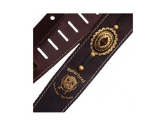 Richter Straps Motﾔrhead Strap Brown / Old Brass Guitar Strap image 2