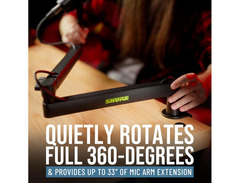 Shure by Gator SH-BROADCAST2 Low-profile Desk Mic Boom Stand image 4