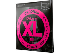 D'Addario ECB81-5 Chromes XL Flatwound Bass Strings - Light Gauge image 3