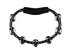 Meinl Hand Held Traditional Tambourine Black Steel Jingles image 2