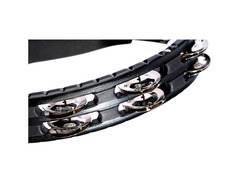 Meinl Hand Held Traditional Tambourine Black Steel Jingles image 3