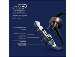 Livewire Advantage Instrument Cable Angled 6 in. Black image 2