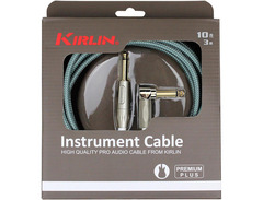 kirlin primium 1/4" instrument cable 10' (straight to right angle) image 2