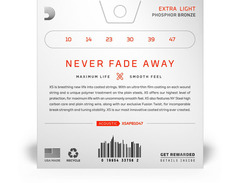 D'Addario	XS Phosphor Bronze Coated Acoustic Guitar Strings - Custom Light (11-52) image 2
