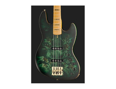 Sire USA Marcus Miller V10 4-string Fretless Bass Guitar - Transparent Green Satin image 4