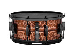 Ludwig Hammered Raw Polished Copper Snare Drum image 2